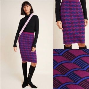 Anthropologie Maeve Nancy sweater pencil skirt size S